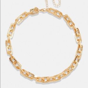 Trendy Thick Sexy Gold Text Link Choker Style Chain Gorgeous  Link Necklace